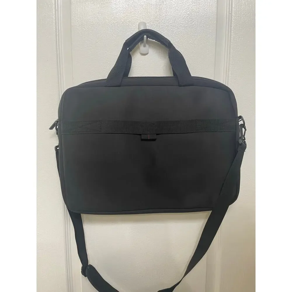 Samsonite slim black nylon and neoprene laptop bag